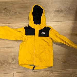 The North Face Kids Yellow and Black Raincoat
